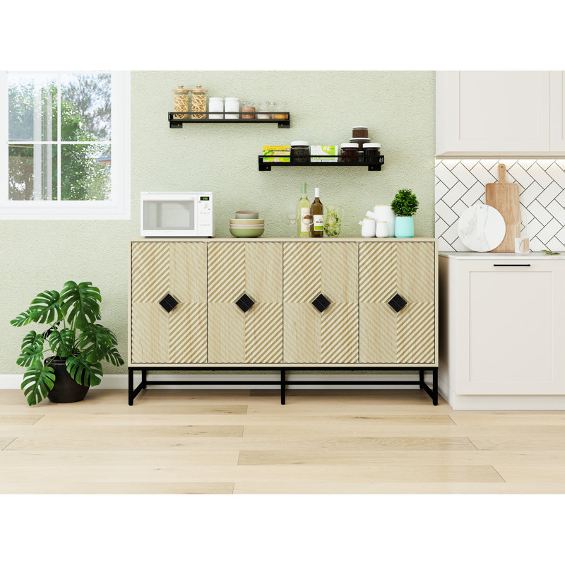 Carved 4 Door Sideboard