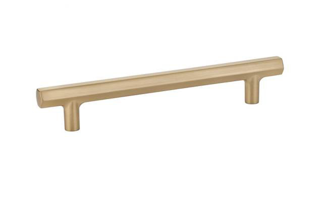 Mod 6" Center to Center Bar Pull, Satin Brass, 6"