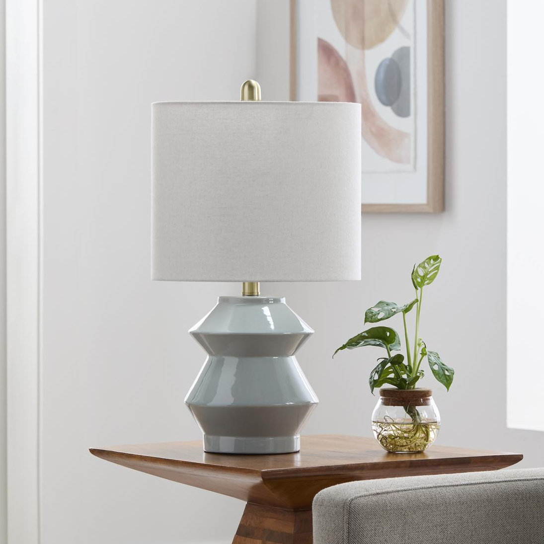 Boyes Ceramic Table Lamp, Gray