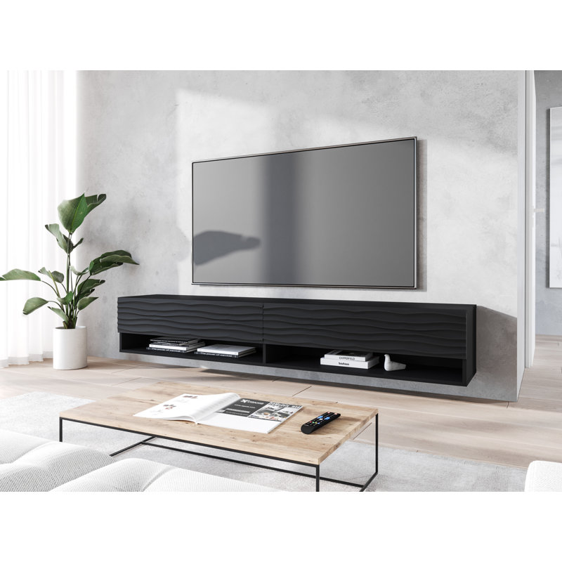Bernella Unfinished Floating TV Stand for TVs up to 78"