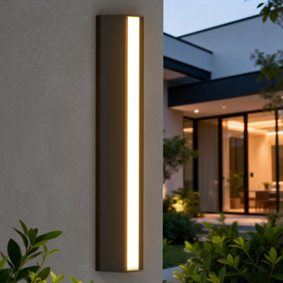 23'' H Dimmable LED Black Aluminum 3CCT(3000K/4000K/5000K) Adjustable Oudoor Wall Light