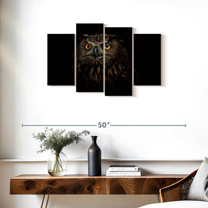 Owl Expression, 22" H x 36" W
