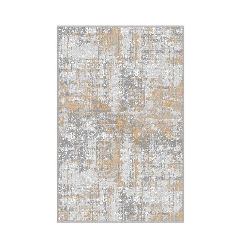 Luxurious 3D Printed Woven Carpet, 55.1 x 86.6 inches | 100% Polyester, Antibacterial, Machine Washable | Non-Slip PVC Felt Dot Underside, 0.3 in Pile Height | Perfect for Living Room, Bedroom & Home Decor