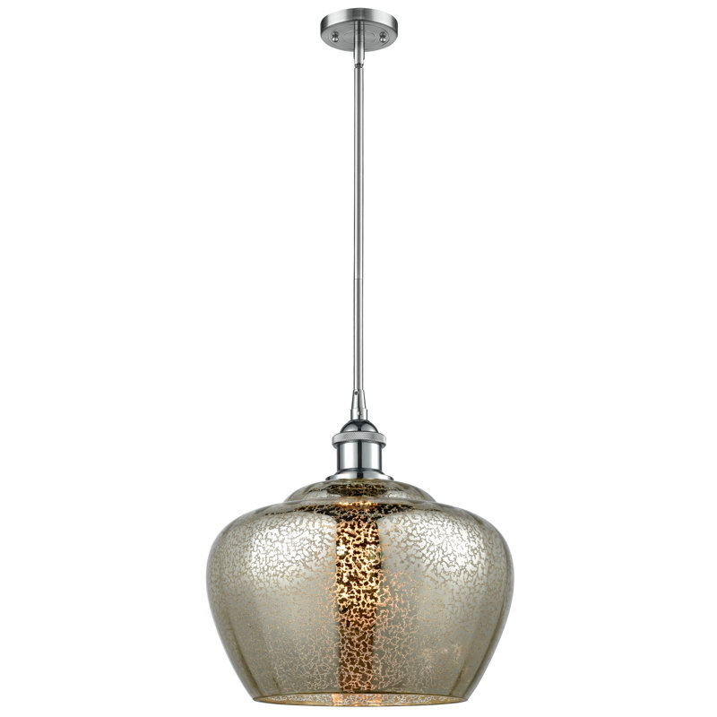 Ballston Fenton 11" - 1 Light 11" Mini Pendant, Polished Chrome, Mercury, No Bulb Included