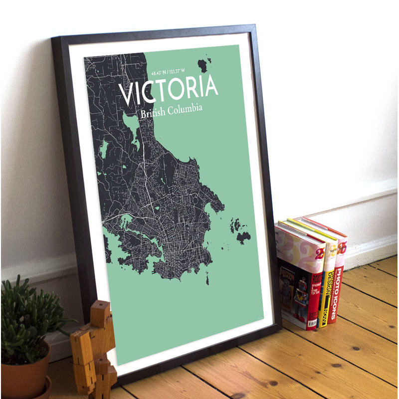 Victoria City Map - No Frame Print, 50.8cm H x 40.6cm W x 0.13cm D