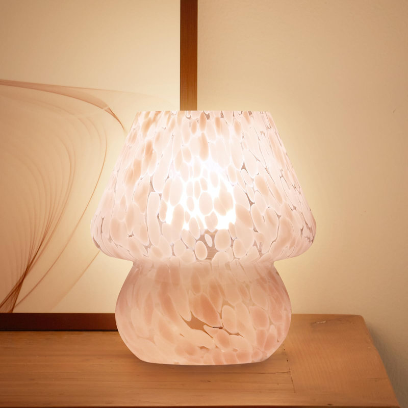 Lampe de chevet de table champignon lampe, table de chevet décor champignon, petites lampes de table pour les tables de chevet de la chambre à coucher, jolies petites lampes modernes de style Mid-Century à intensité variable, décoration intérieure unique