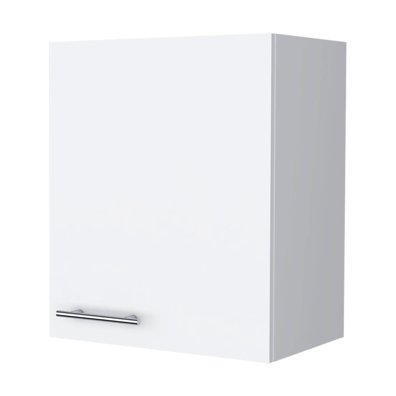 Armoire murale blanche à 1 porte - Améliore les petits espaces, l'espace compact moderne et fonctionnel - avec un entretien facile