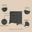 Commode de style Mid-Century moderne à 3 tiroirs gris anthracite Coney-1835540993