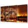 The Golden River Tree - 3 Piece Wrapped Canvas Print