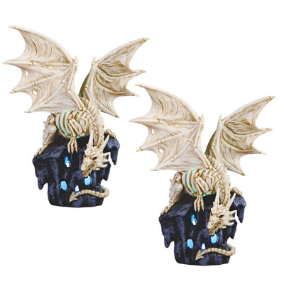 "Ensemble de 2 pièces" ICE ARMOUR 11 "H Dragon Squelette sur rocher