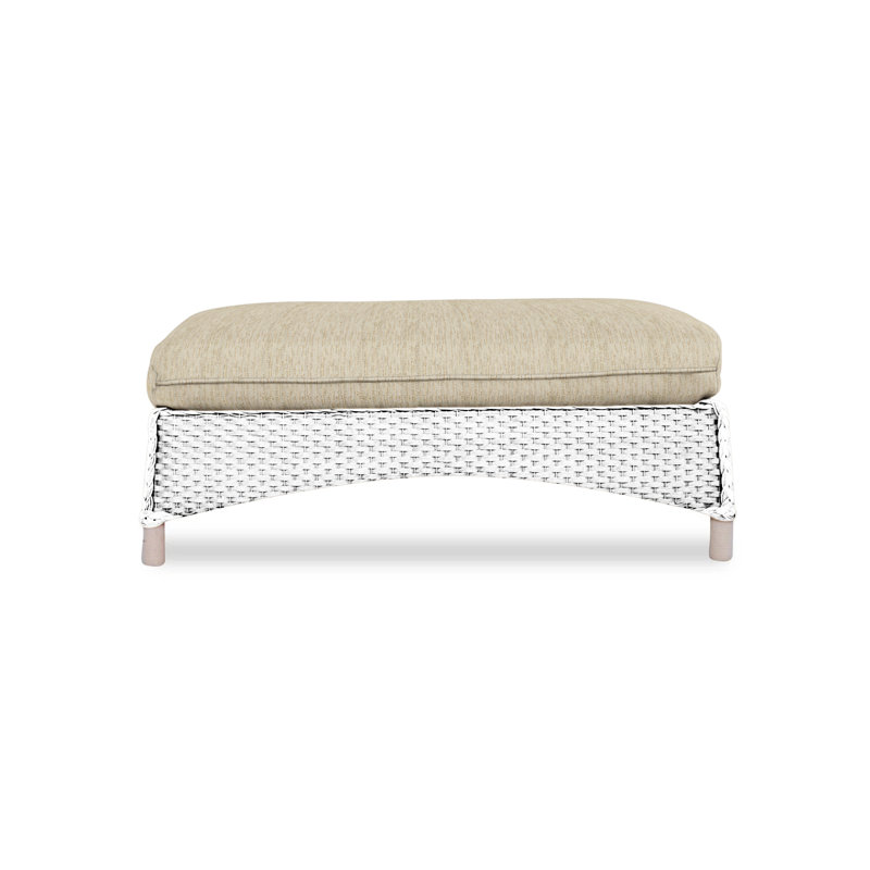 Mandalay Outdoor Ottoman, Charlotte Sparrow, White