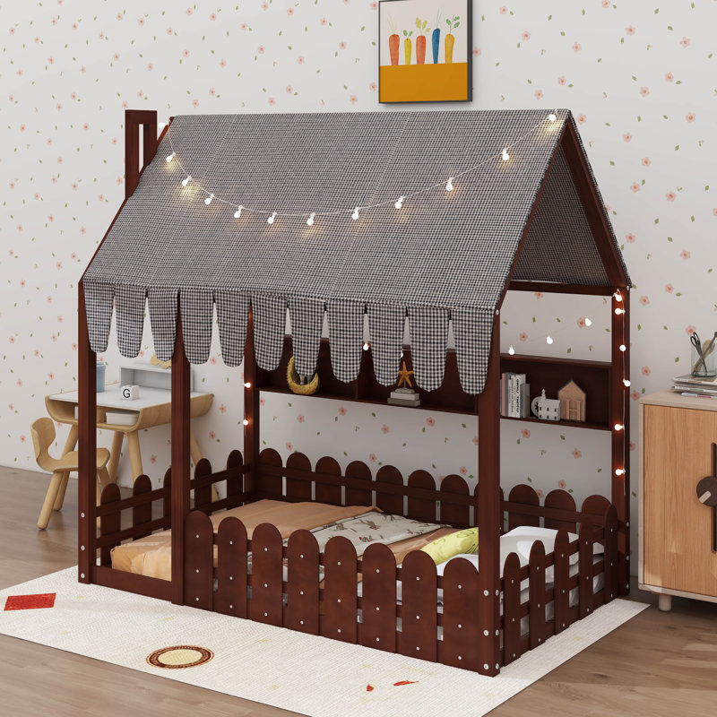 Lit sur pied Montessori House, Espresso brun