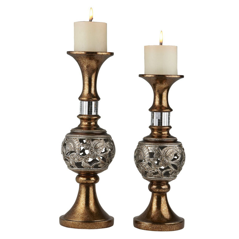 Plastic / Acrylic Tabletop Candlestick with Candle Included
