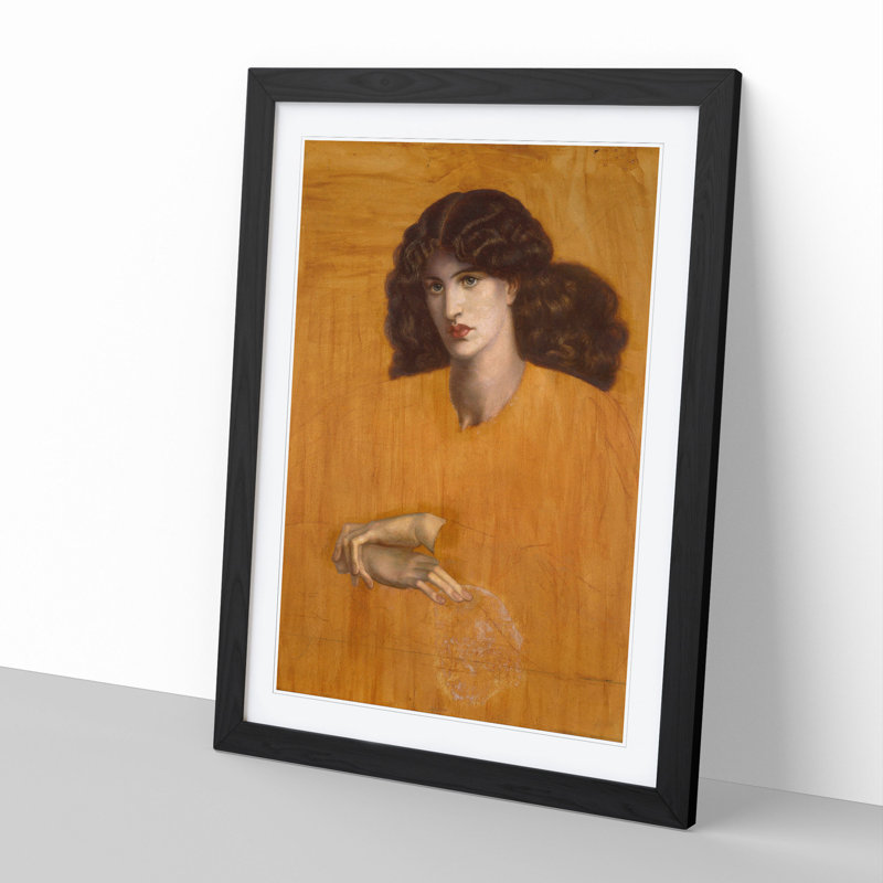 The Lady of Pitty by Dante Gabriel Rossetti - Picture Frame Painting, Black, 48cm H x 36cm W x 2cm D