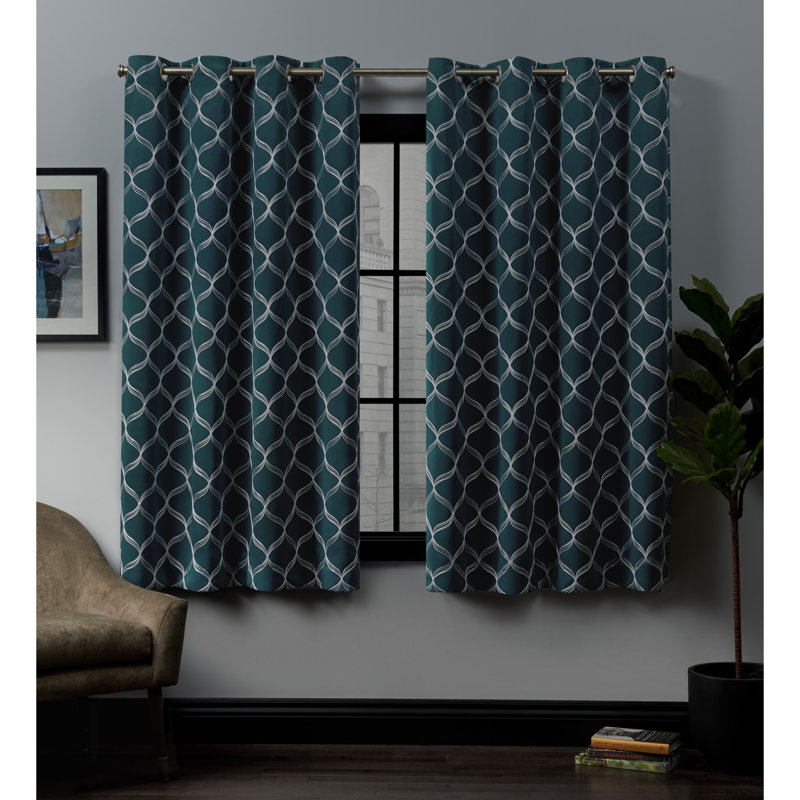 Sharen Room Darkening Curtain Pair, 52" W x 63" L, White