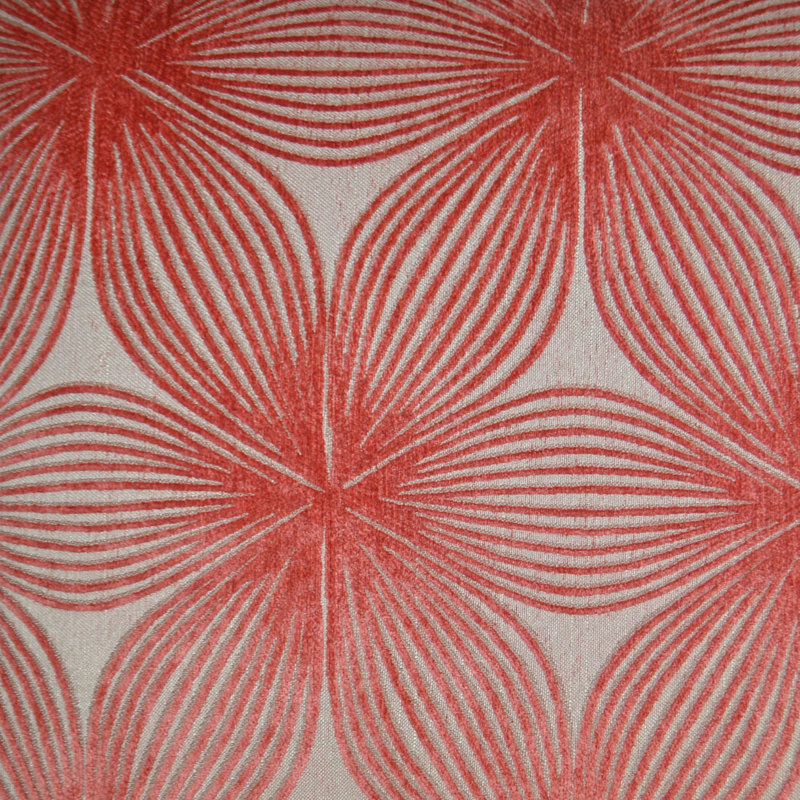 Ellery Floral Throw Pillow, Coral, 22" H x 22" W