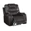 Magnetite Synthetic Leather Manual Recliner Chair