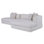 Alex 127 " Chenille and Polyester Blend L-Shaped Seating Component