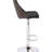 Weathered Oak Bar Stool With Curved Seat, Diamond Back, And 360 Swivel Function Swivel, Adjustable Height, Black Upholstery In For