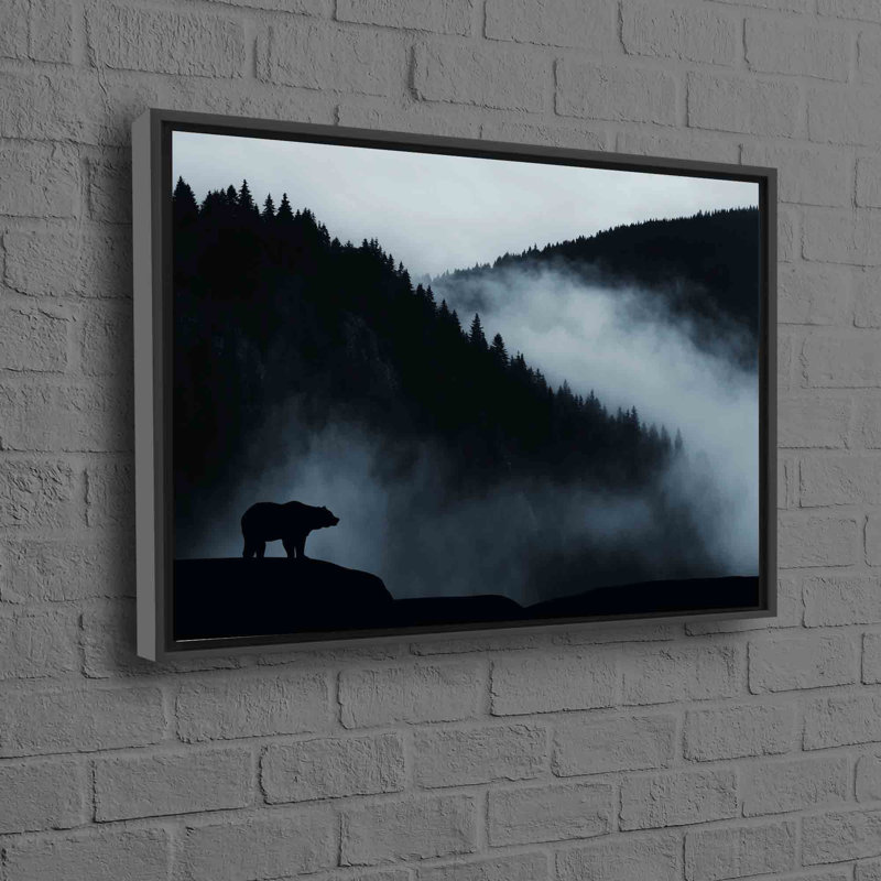 Print on Canvas, Framed Print without Mat, 60 cm H x 90 cm W, Black