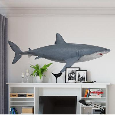 Adhésif décoratif grand requin blanc