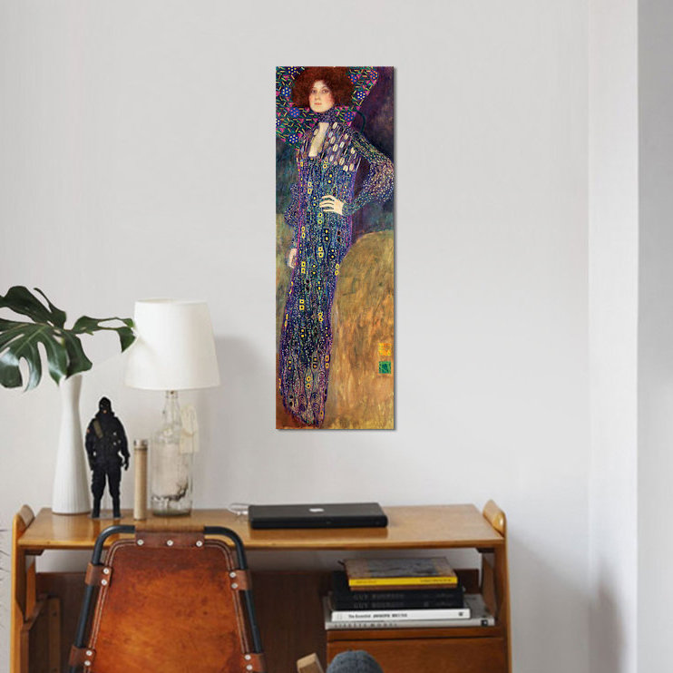 "emilie floege, 1902" par gustav klimt,, impression sur toile, H 48 po x l 16 po x P 1,5 po, Toile tendue