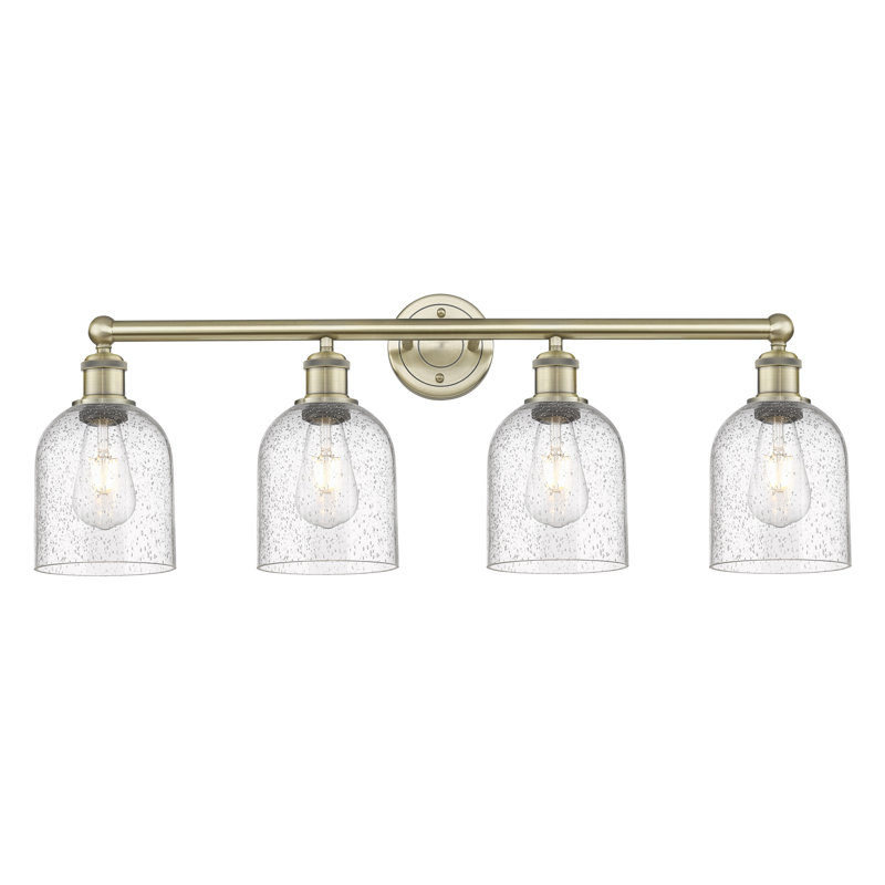 Odaniel 4 - Light Dimmable Vanity Light, Antique Brass, Seedy