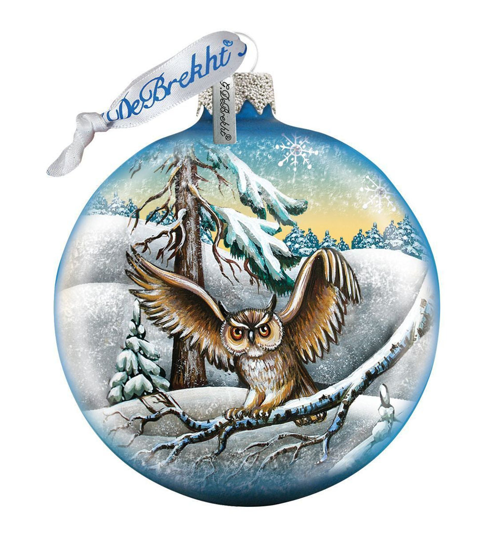 Holiday Splendor 3.5'' Handmade Glass Hanging Figurine Ornament G Debrekht