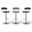 Naumann Swivel Upholstered and Faux Leather Adjustable Height Bar Stool-42253268