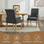 Tufted Upholstered High Back Dining Armchair, Linen-1886541626