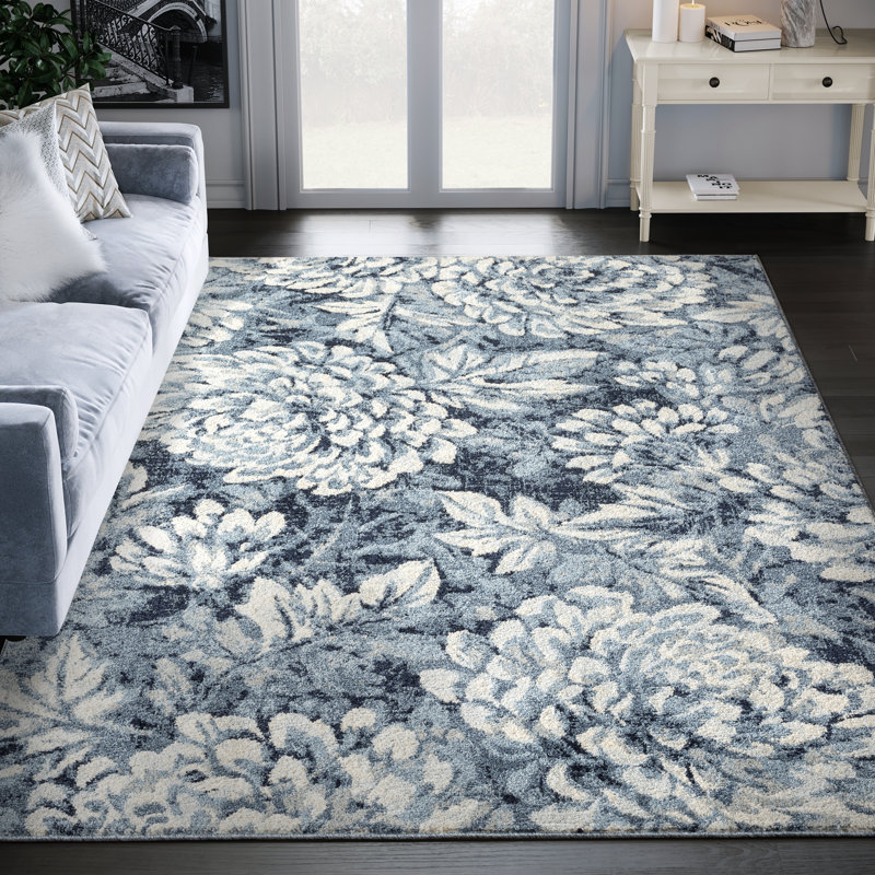 Tapis bleu Cruz, Rectangle 5 pi 3 po x 7 pi 6 po