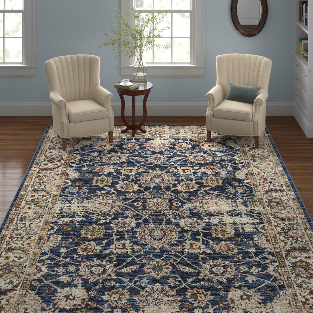 Teppich Meadow View in Blau/Beige