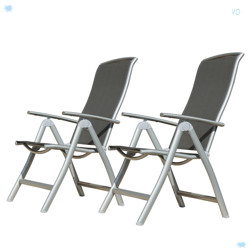 Chaises de patio inclinables pour l'extérieur en aluminium