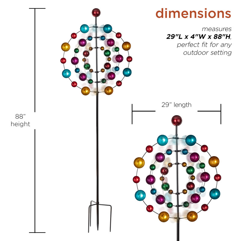 Gatwick Weather Resistant Metal Abstract Garden Stake, 29"L x 4"W x 88"H