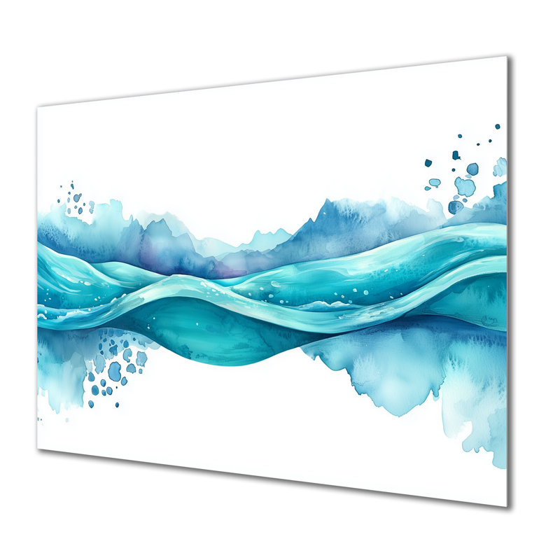Coastal Parallel Streams Waves I - ligne abstraite, art mural paysage, décoration murale, H 12 po x l 20 po