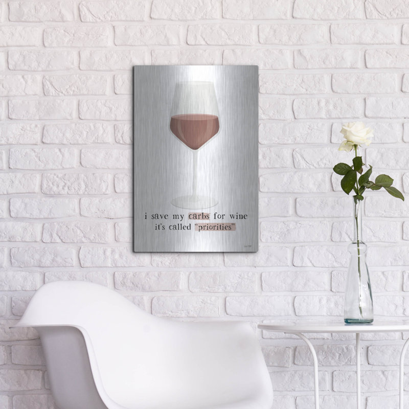 Art mural en métal luxueux «Wine priorité» par House Fenway, 16 po x 24 po, H 24 po x l 16 po