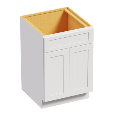 Armoire de base en contreplaqué H 34,5 po White Shaker prête à assembler