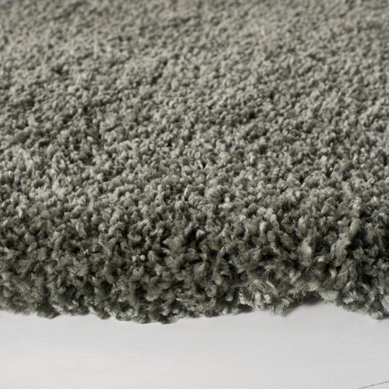 Elidge Shag Performance Solid Color Rug, Round 6'7"