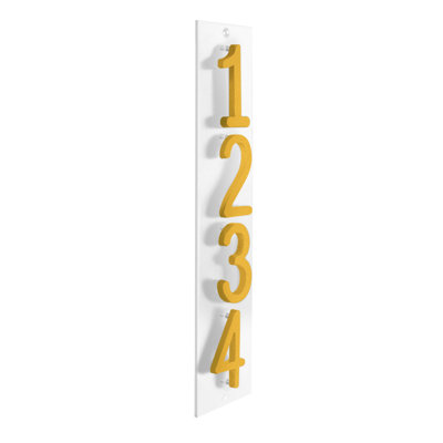 Colourtree Personalized 4-Digit Floating House Numbers Vertical Street Address Wall Plaque – Custom Horizontal Outdoor Home Sign