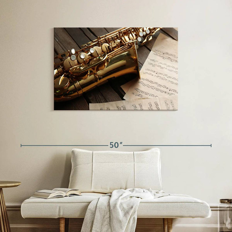 Abarca Saxophone And Music Notes