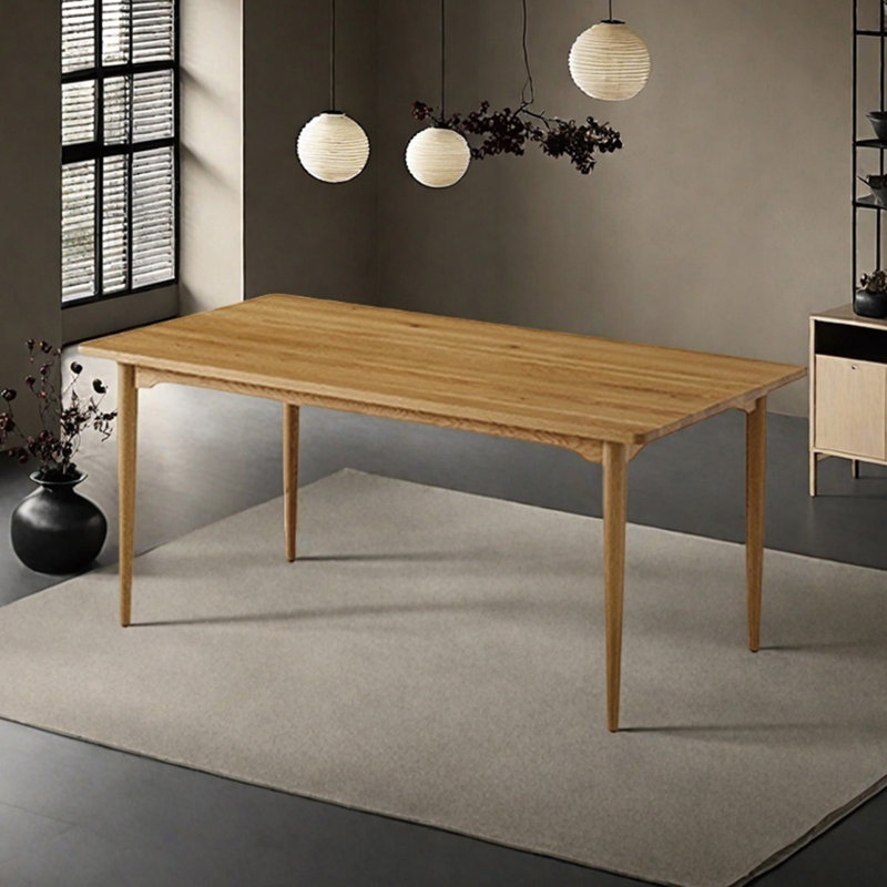 Classic solid wood dining table, Burlywood, 28.74"H x 70.86"L x 35.43"W