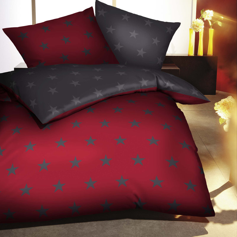 Satin Solid Colour Duvet Cover Set with Pillow Shams Included, Double - 2 Pillowcases (80 x 80 cm), Cream