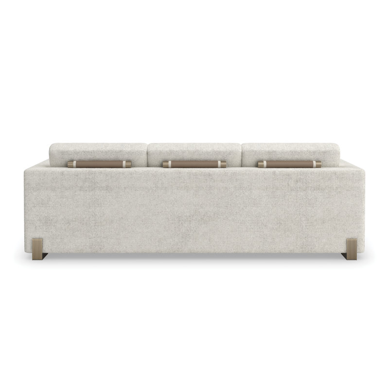 Counter Balance 98" Vegan Faux Leather Sofa