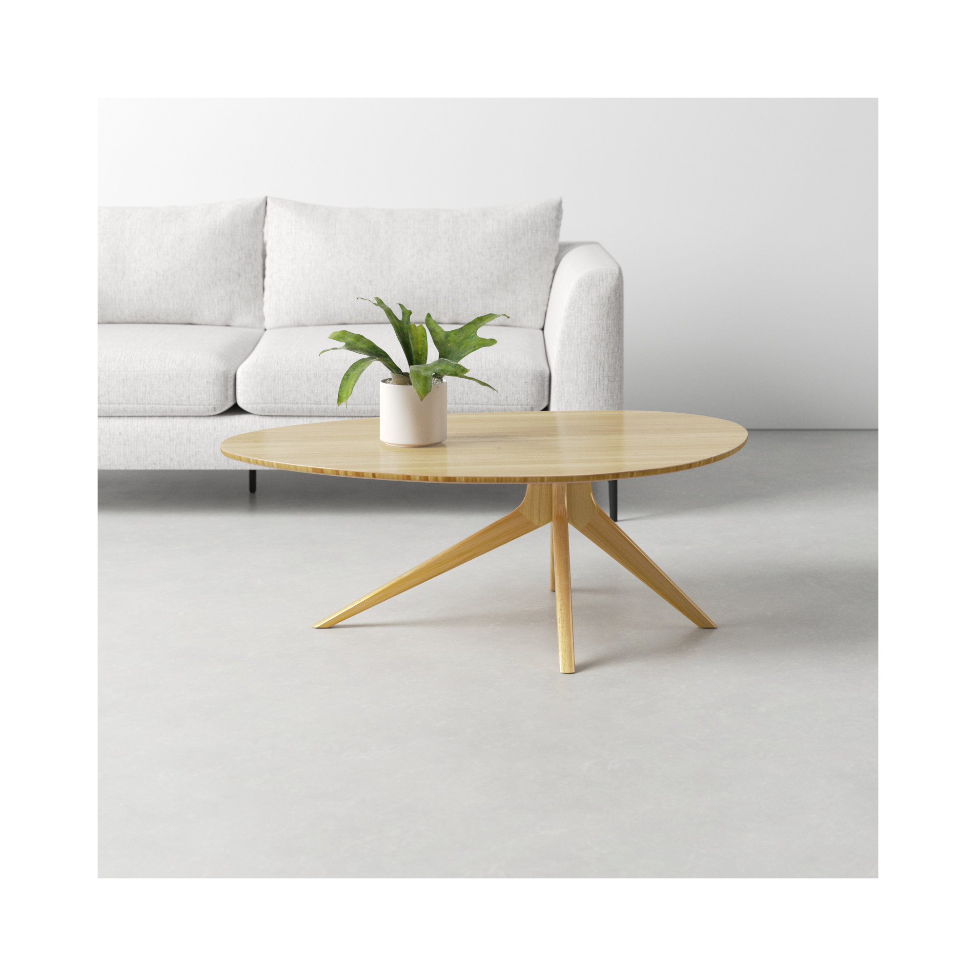 Antowine Solid Wood Coffee Table, Wheat