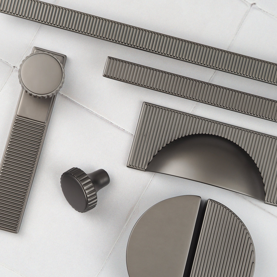 Anthracite Ribbed Handles & Coordinating Knobs
