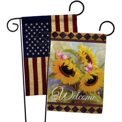 Drapeau de jardin Welcome