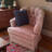 Retro Red Plaid Casual Armchair
