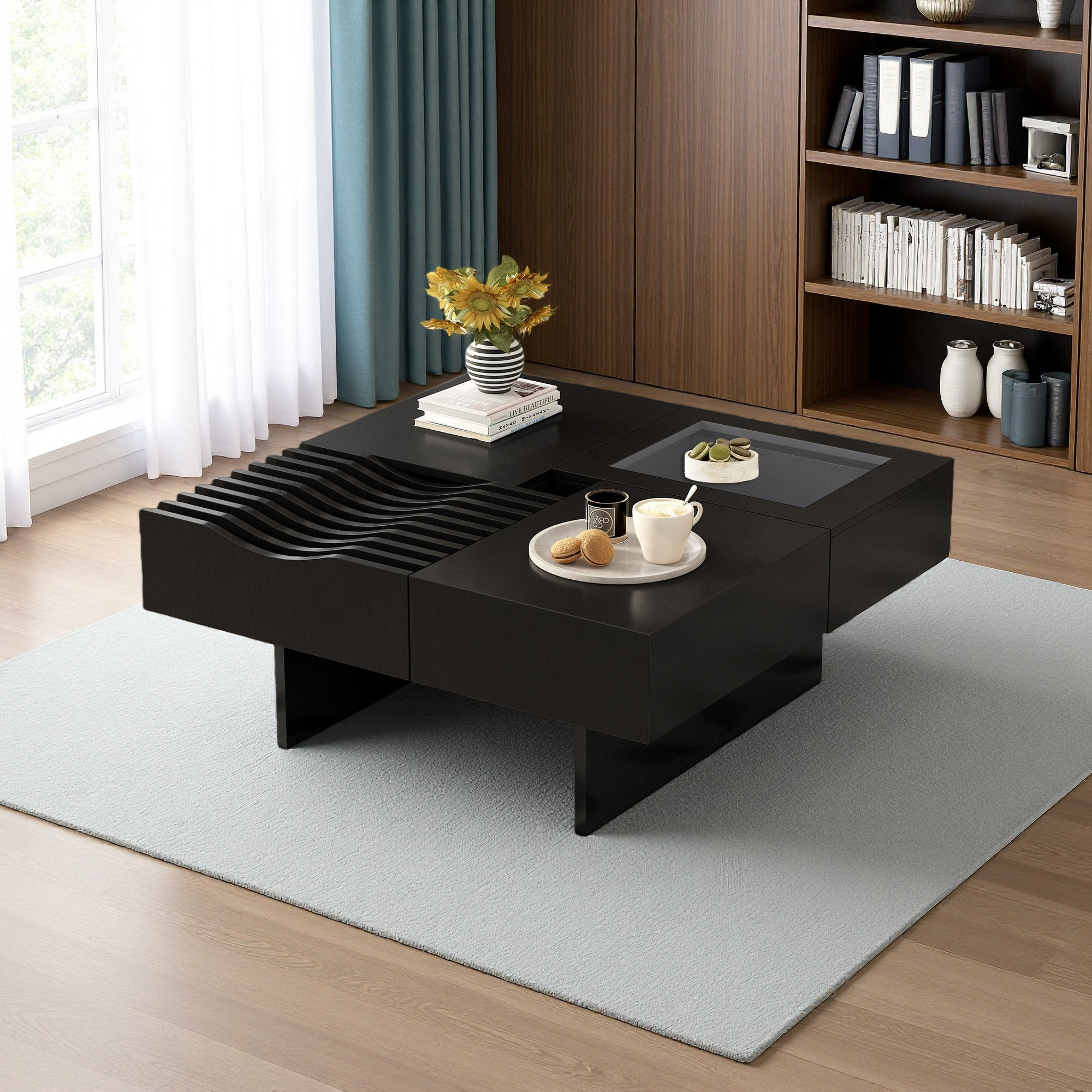Wrought Studio™ 33''Mid Century Modern Coffee Table,Unique Square ...