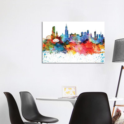 Chicago Skyline - Wrapped Canvas Painting