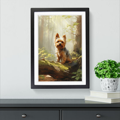Yorkshire Terrier Informel - Single Picture Frame Print on Wood